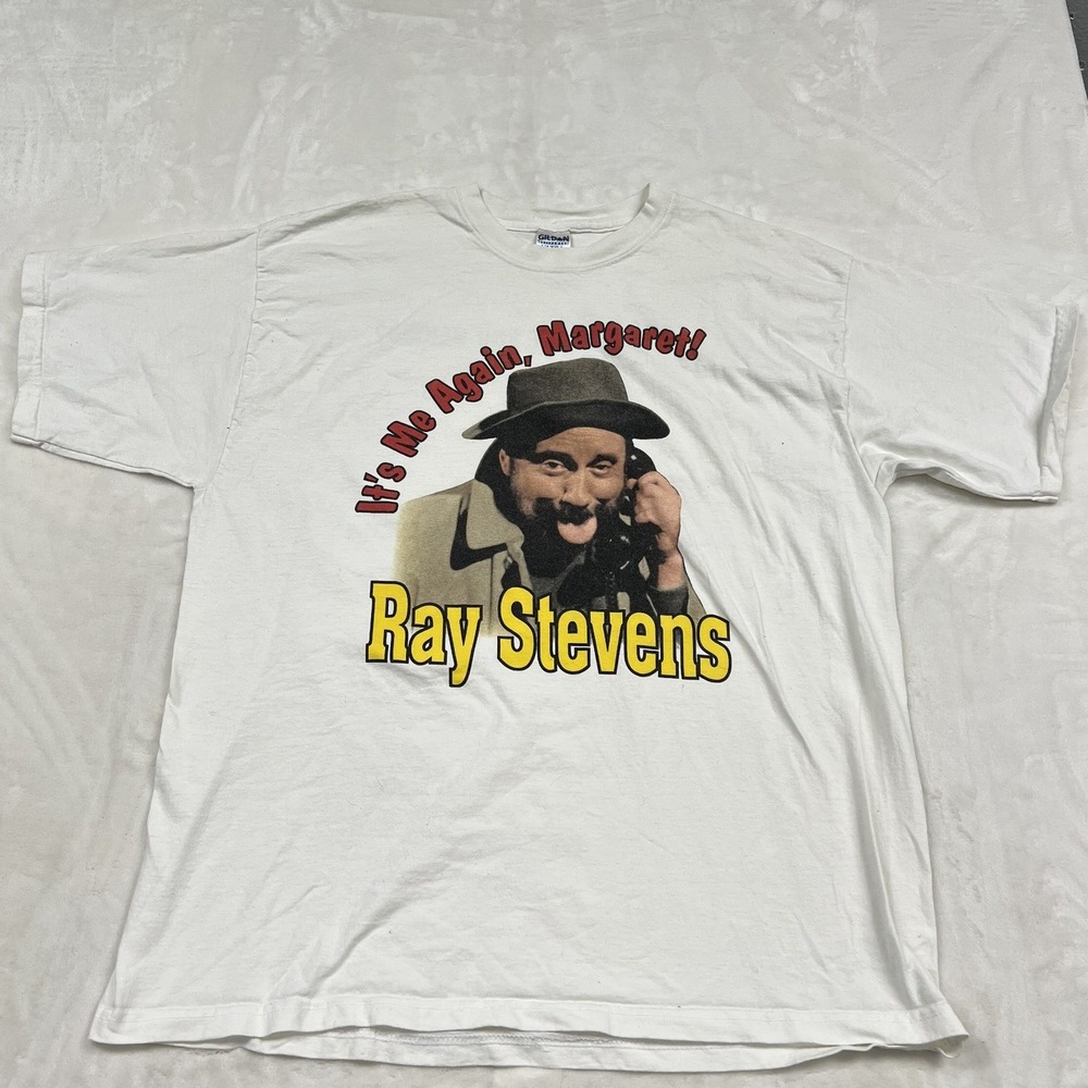 Gildan Ray Stevens T-Shirt Mens XXL White Its Me Again Margaret Comedy G1
